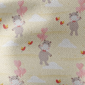 Love Balloon Hippopotamus Waterproof Canvas