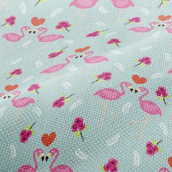Flamingo And Rose Performance Linen