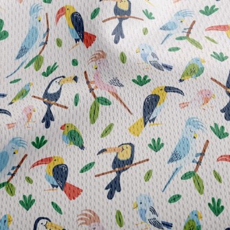 Tropical Bird Athletic Mesh Flat Back