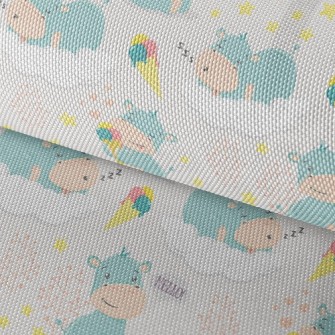 Baby Hippopotamus Waterproof Oxford