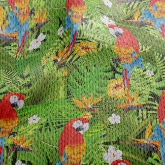 Flowers And Parrots Athletic Mesh Flat Back