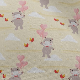 Love Balloon Hippopotamus Chiffon