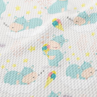 Baby Hippopotamus Birdseye Piqué