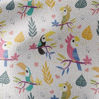 Cute Toucan And Parrot Waterproof Canvas