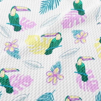Palm Leaf Toucan Birdseye Piqué