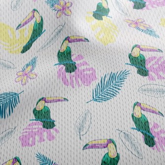 Palm Leaf Toucan Athletic Mesh Flat Back