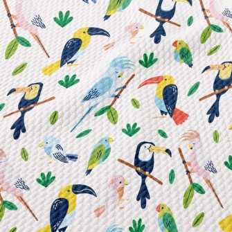 Tropical Bird Birdseye Piqué