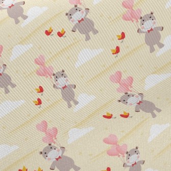 Love Balloon Hippopotamus Twill