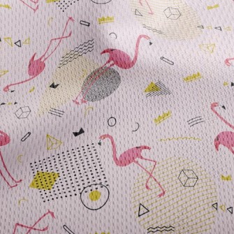 Modern Flamingo Athletic Mesh Flat Back