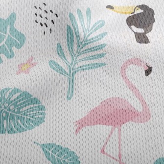Toucan And Flamingo Athletic Mesh Flat Back
