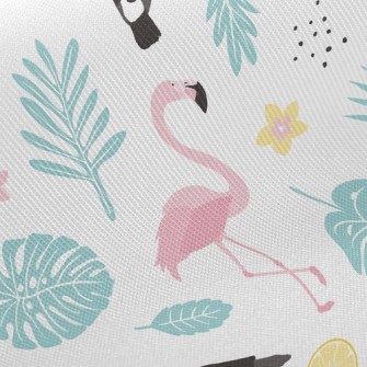 Toucan And Flamingo Twill