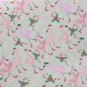 Christmas Flamingo Twill