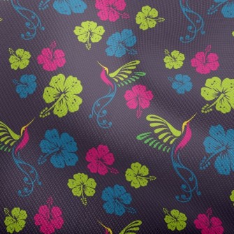 Hibiscus Flower And Hummingbir Dobby