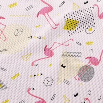 Modern Flamingo Birdseye Piqué