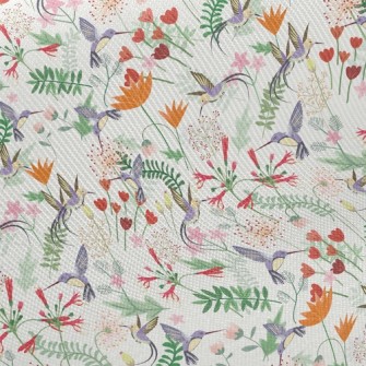 Hummingbird In The Garden Twill