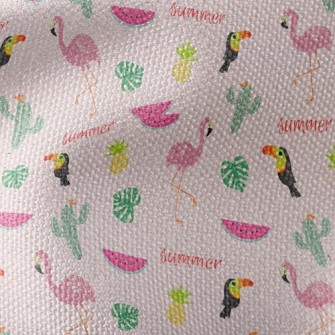 Cactus And Flamingo Waterproof Canvas