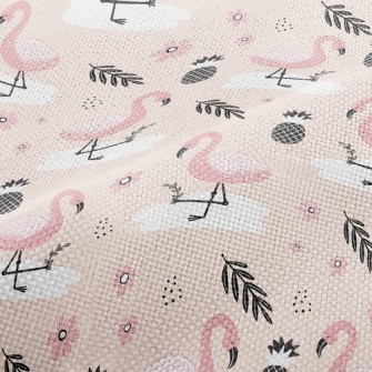 Pineapple Flamingo Performance Linen