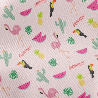 Cactus And Flamingo Standard Corduroy