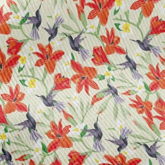 Hummingbird On Orange Flower Standard Corduroy