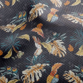 Tropical Plants And Parrots Athletic Mesh Flat Back