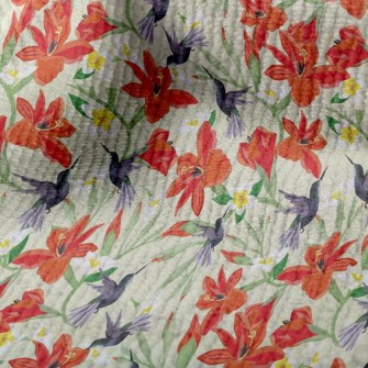 Hummingbird On Orange Flower Terry