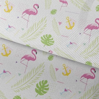 Green Leaf Flamingo Waterproof Oxford