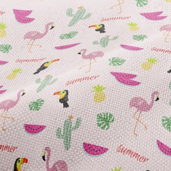 Cactus And Flamingo Performance Linen