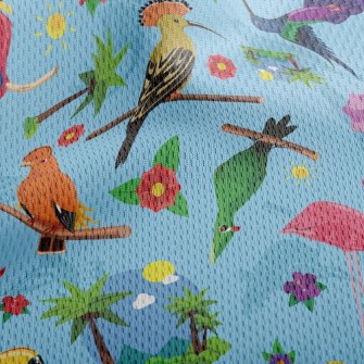 Various Parrots Athletic Mesh Flat Back