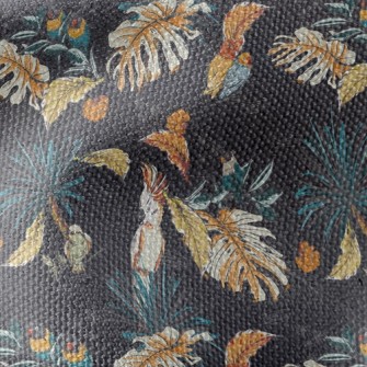 Tropical Plants And Parrots Waterproof Canvas