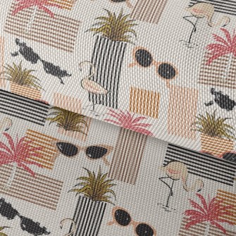 Retro Style Flamingo Waterproof Oxford
