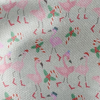 Christmas Flamingo Waterproof Canvas