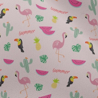 Cactus And Flamingo Chiffon