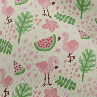 Watermelon And Flamingo Chiffon