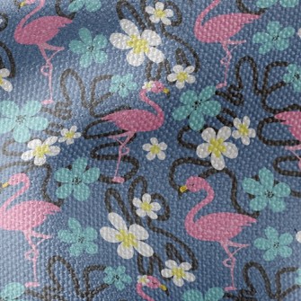 Small Flower Flamingo Waterproof Canvas