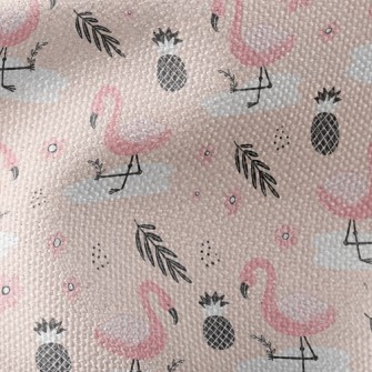 Pineapple Flamingo Waterproof Canvas