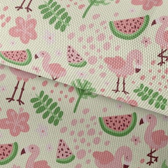 Watermelon And Flamingo Waterproof Oxford
