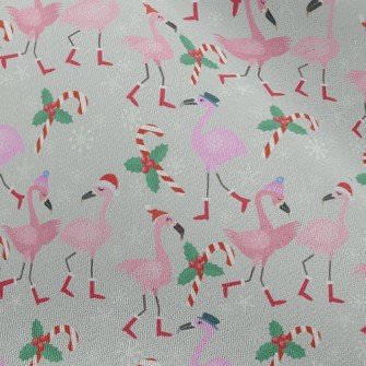 Christmas Flamingo Chiffon