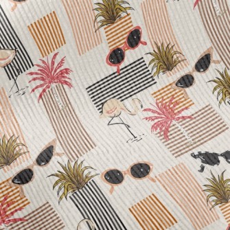 Retro Style Flamingo Standard Corduroy