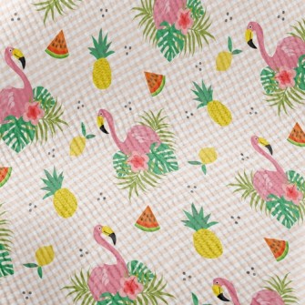 Flowers And Flamingos Standard Corduroy