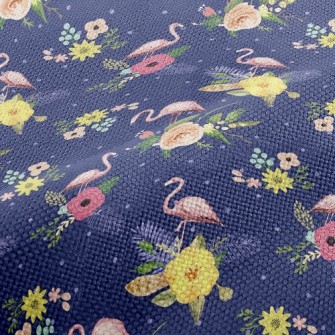 Flamingos And Flowers Performance Linen