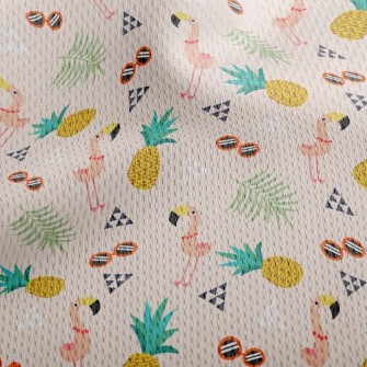 Pineapple Sunglasses Flamingo Athletic Mesh Flat Back