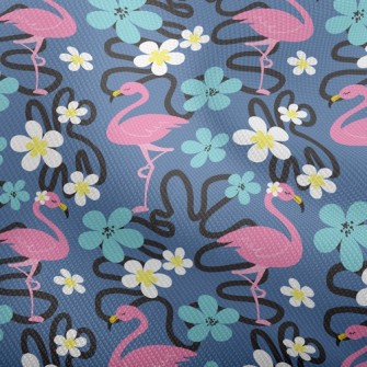 Small Flower Flamingo Dobby