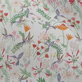 Hummingbird In The Garden Chiffon