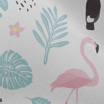 Toucan And Flamingo Chiffon
