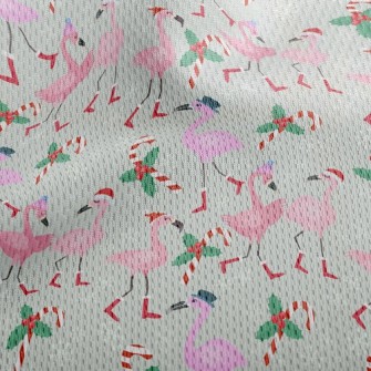 Christmas Flamingo Athletic Mesh Flat Back