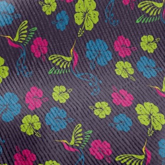Hibiscus Flower And Hummingbir Standard Corduroy