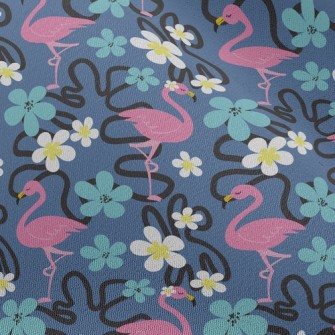 Small Flower Flamingo Chiffon