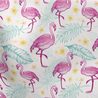 Green Leaves And Flamingos Stretch Ponte