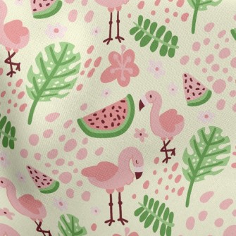 Watermelon And Flamingo Stretch Ponte