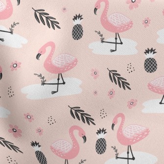 Pineapple Flamingo Stretch Ponte